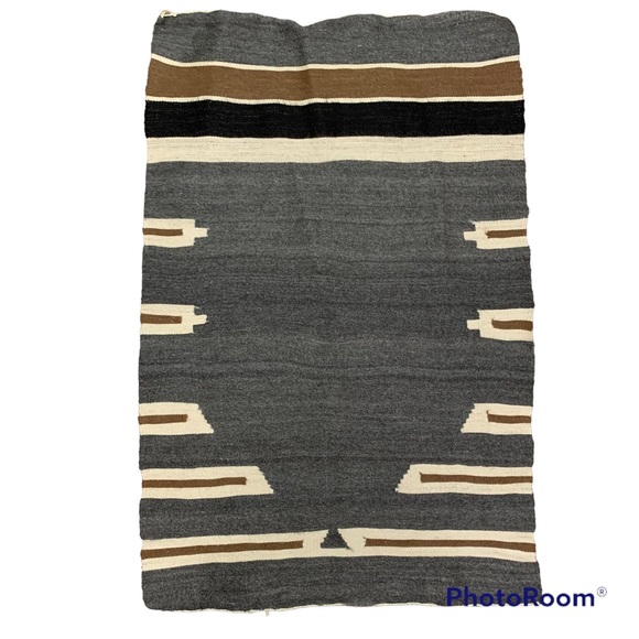 Turkish Wool Killim Rug Handwoven Animal Hair Neutrals Farmhouse Southwestern - Picture 4 of 6